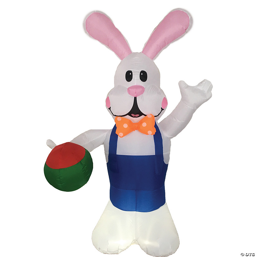 7' Blow Up Inflatable Easter Bunny Outdoor Yard Decoration Image