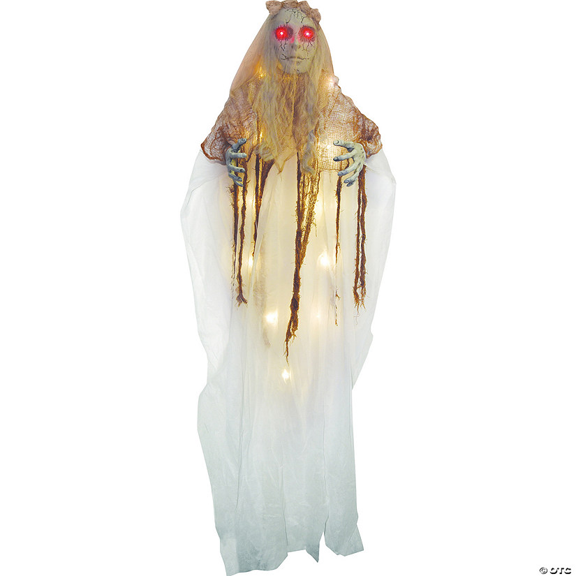 70" Hanging Illuminated Ghost Bride Decoration Image