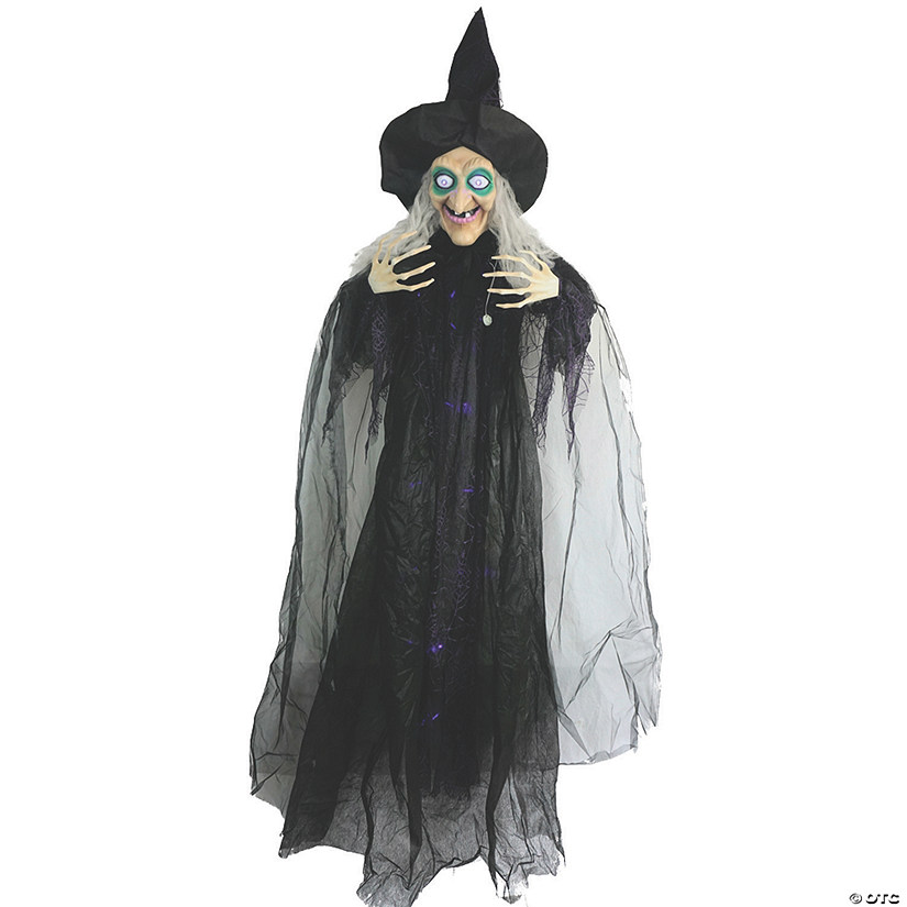 72" Animated Hanging Witch Halloween Decoration Image