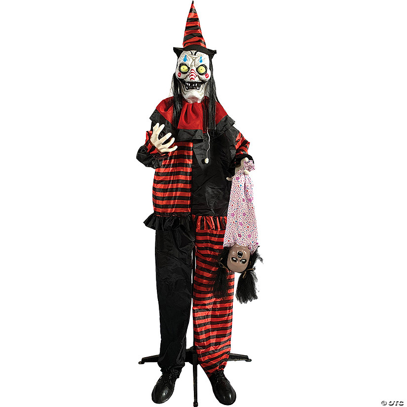 72-inch Standing Shaking Clown Halloween Decoration Image