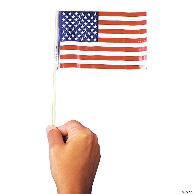 72 Piece Handheld American Flag Assortment Image
