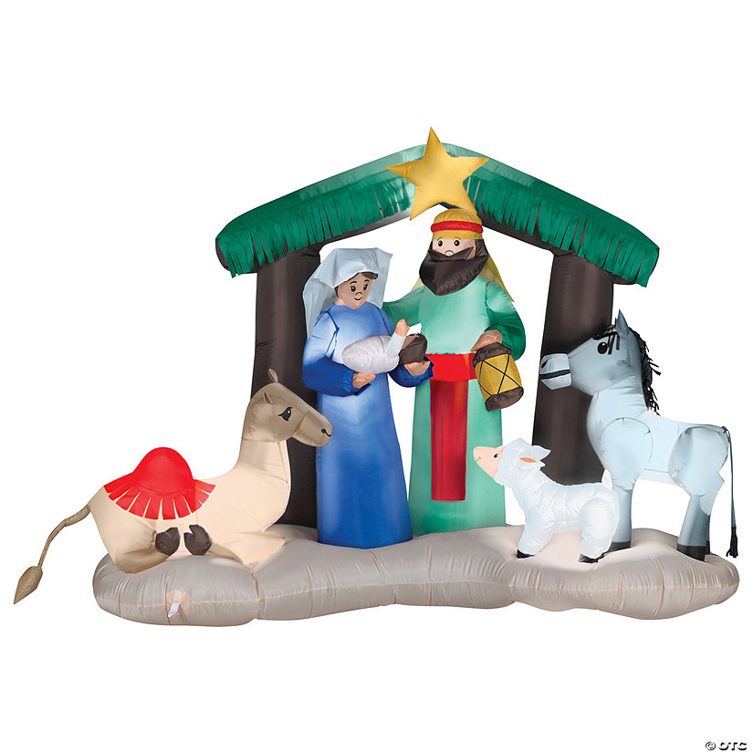 78" Airblown&#174; Nativity Scene Inflatable Christmas Outdoor Yard Decor Image