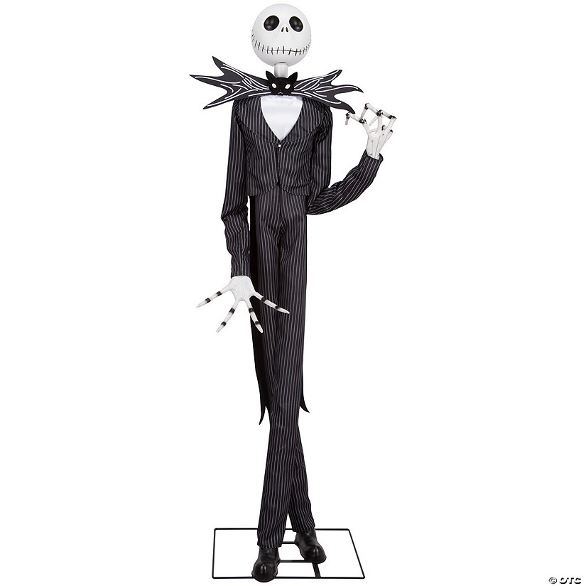 78&quot; Animated Deluxe The Nightmare Before Christmas Black &amp; Purple Jack Skellington Decoration Image