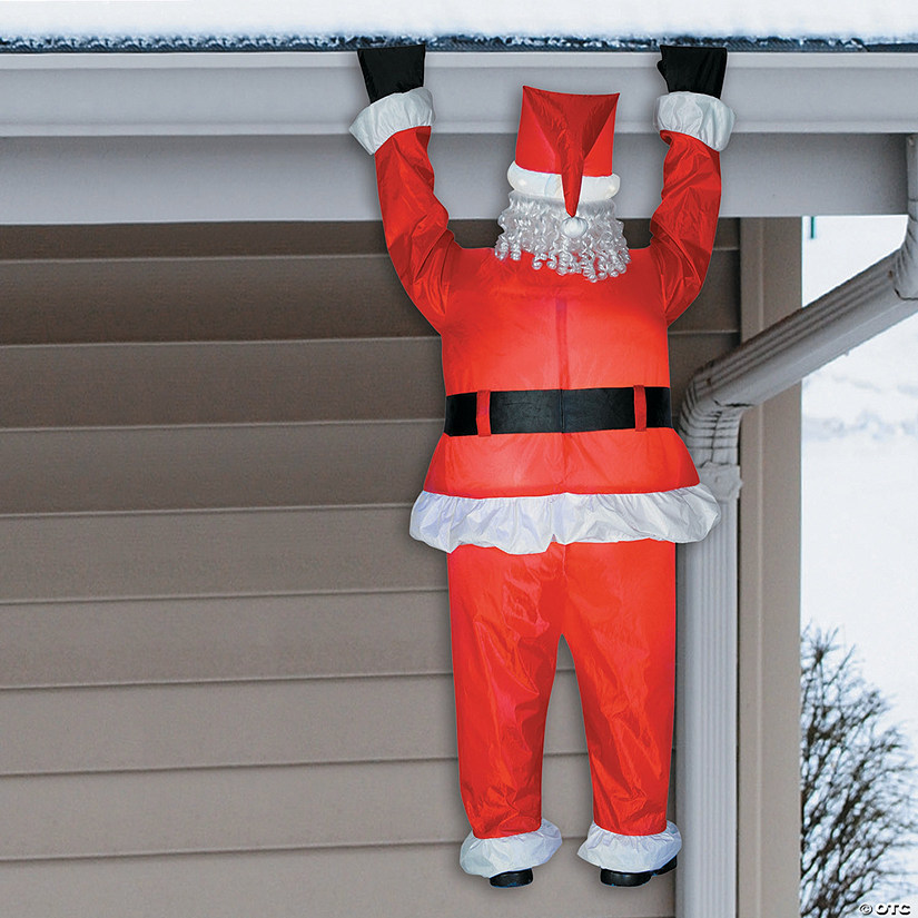 78" Blow Up Inflatable Hanging Santa Outdoor Yard Decoration Image