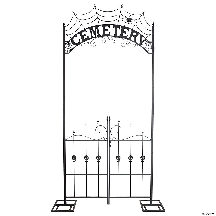 8.5 Ft. Cemetery Archway Gate Halloween Decoration Image