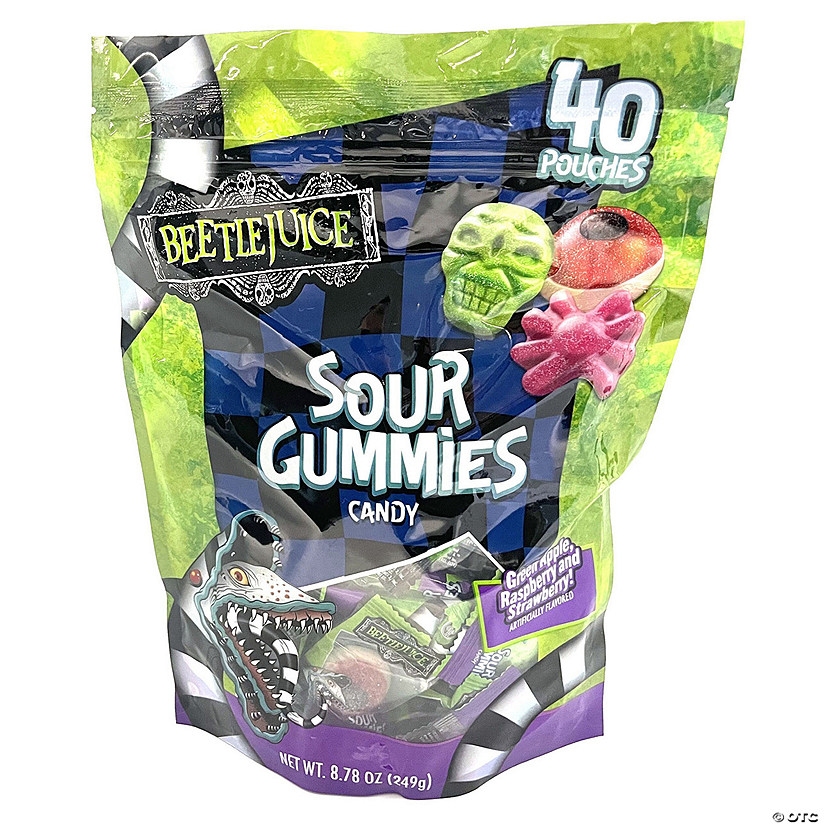 8.78 oz. Beetlejuice&amp;#8482; Skull, Spider &amp; Eye Sour Gummy Candies &amp;#8211; 40 Pc. Image