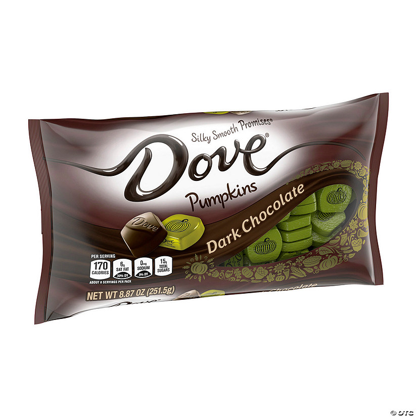 8.87 oz. Dove&lt;sup&gt;&amp;#174;&lt;/sup&gt; Silky Smooth Promises Dark Chocolate Pumpkins - 32 Pc. Image