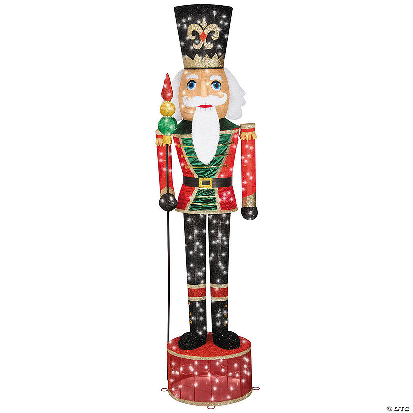 8 Ft. Light-Up Lantern Nutcracker Christmas Outdoor Yard Decoration Image