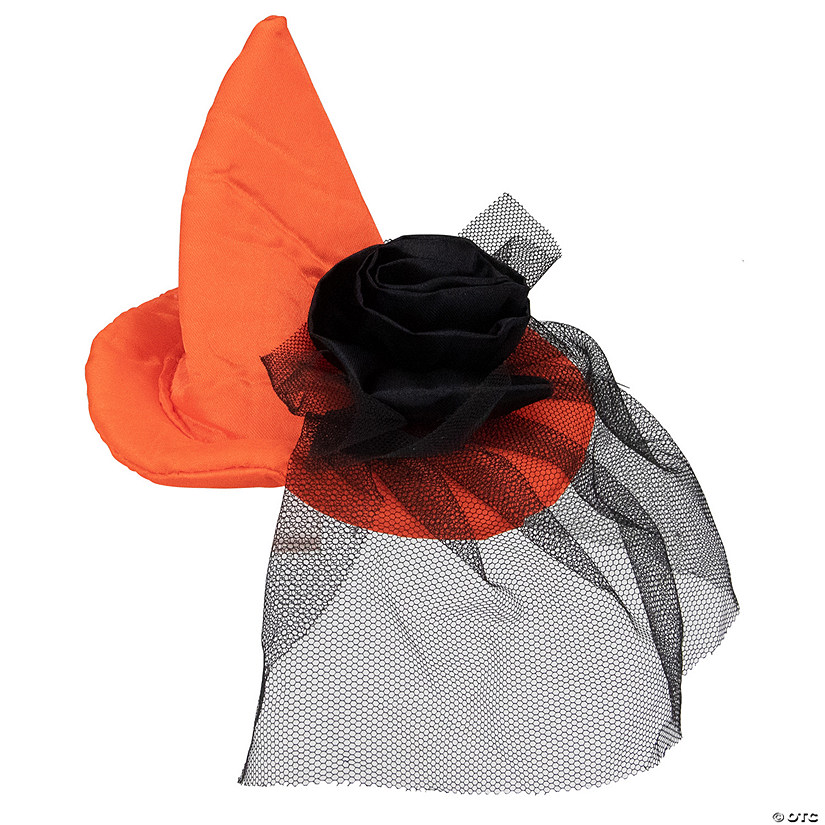 8" Orange Hair Barrette Costume Accessory Image