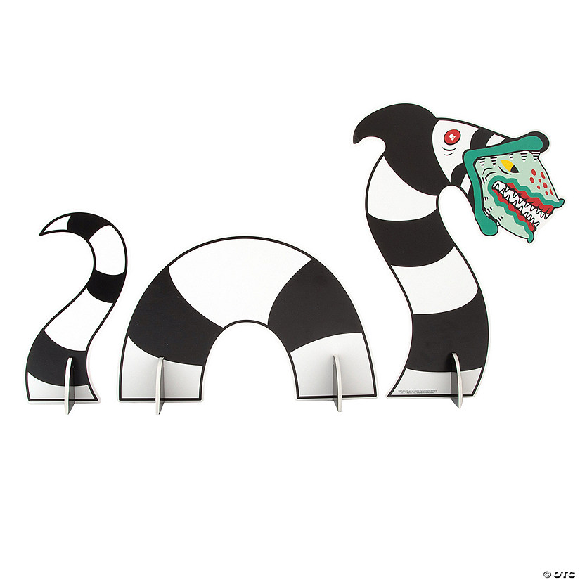 9&quot; &amp;#8211; 15 3/4&quot; Black &amp; White Beetlejuice&amp;#8482; Sandworm Foam Centerpiece &amp;#8211; 3 Pc. Image