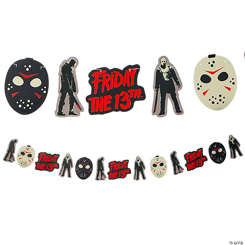 9 ft. 7&quot; Friday the 13th&amp;#8482; Jason Voorhees Ready-to-Hang Cardstock Garland Image