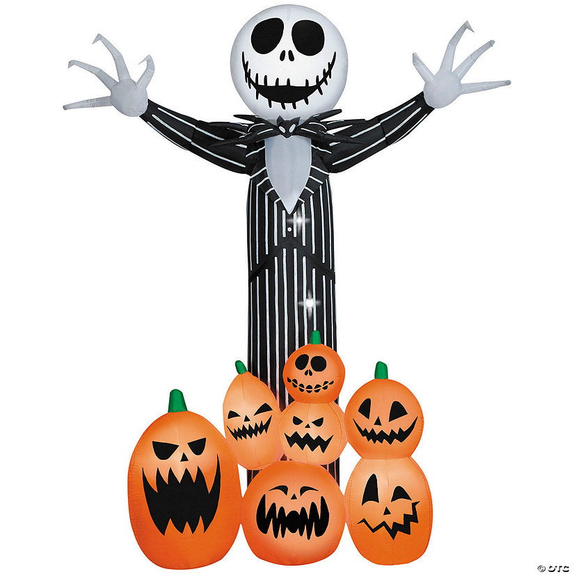 9 Ft. Airblown Inflatable Giant Animated Jack Skellington Halloween Yard Decoration Image