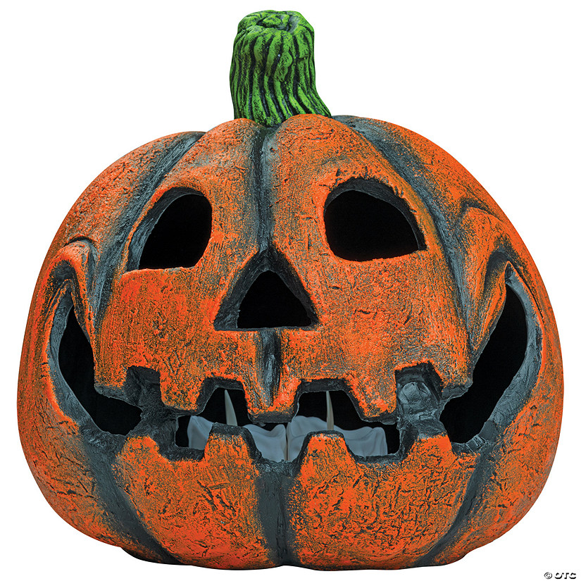 9" Funny Pumpkin Jack-o-Lantern Decoration Image