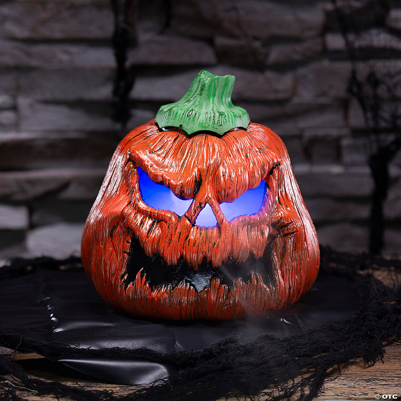 9" Orange Pumpkin Mister Halloween Decoration Image