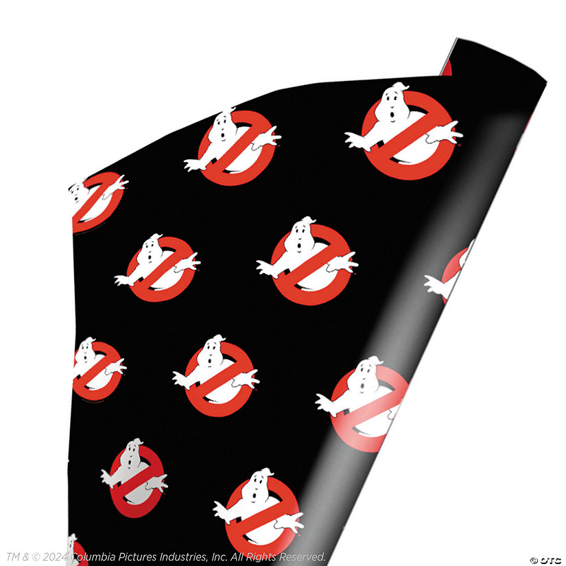 96" x 30" Wrapped in Terror Ghostbusters&#8482; No Ghost Graphic Wrapping Paper Image