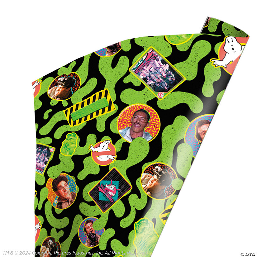 96" x 30" Wrapped in Terror Ghostbusters&#8482; Retro Cheese Wrapping Paper Image