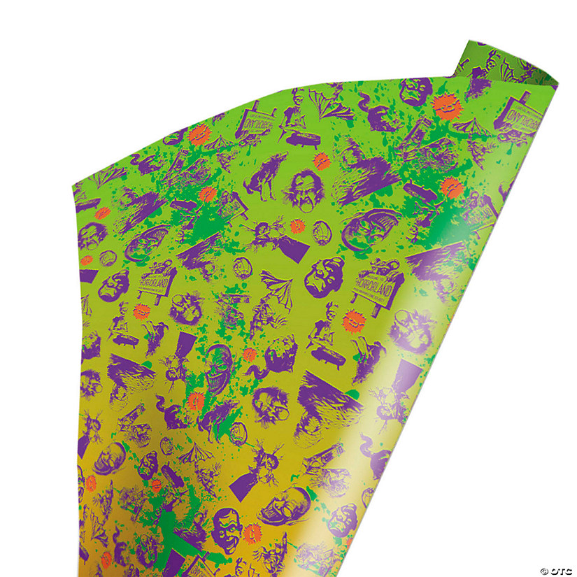 96" x 30" Wrapped in Terror Goosebumps&#8482; Splatter Wrapping Paper Image