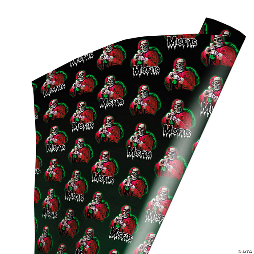 96" x 30" Wrapped in Terror Misfits Crimson Cringle Wrapping Paper Image