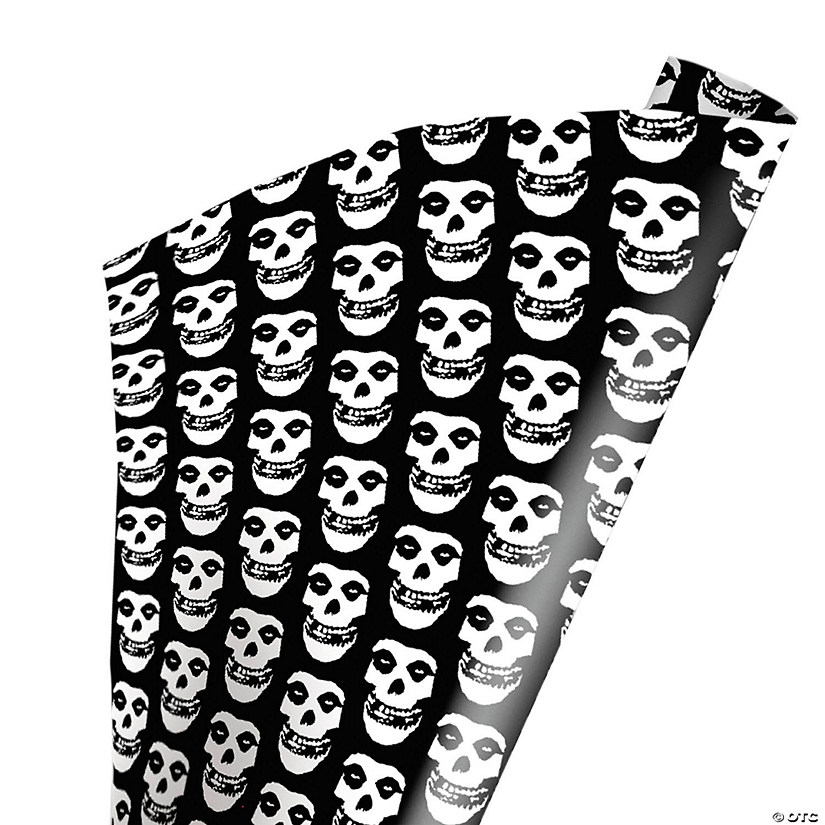 96" x 30" Wrapped in Terror Misfits Skull Wrapping Paper Image