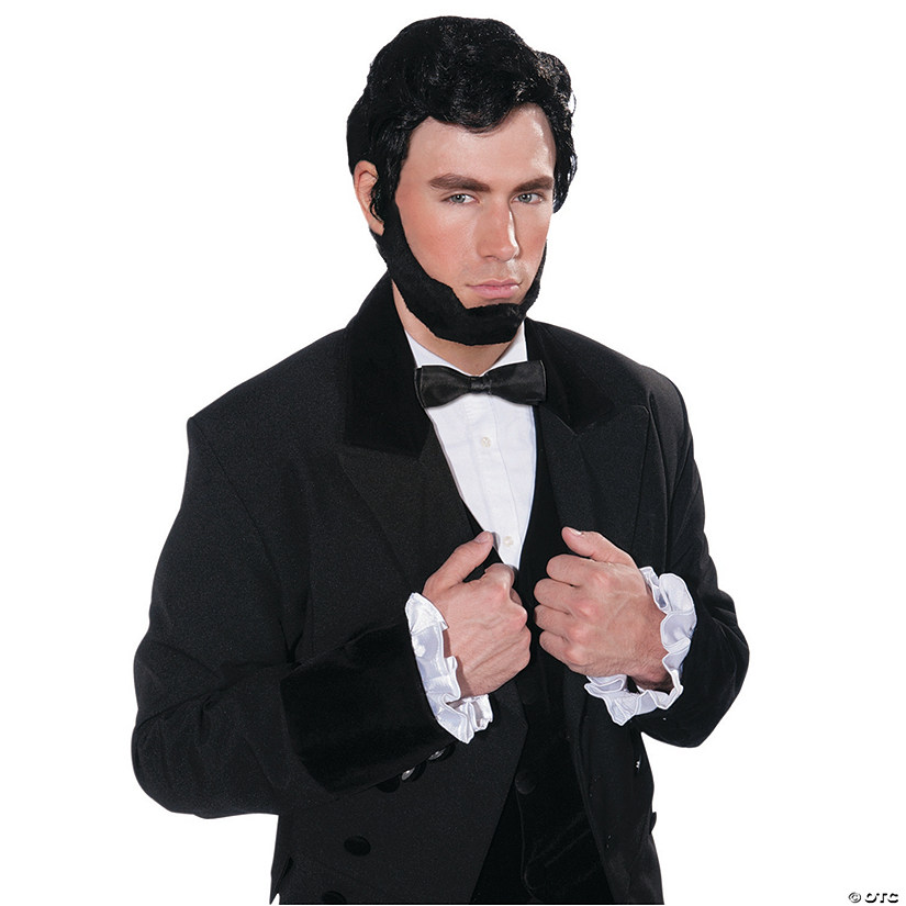 Abraham Lincoln Wig & Beard Costume Set Halloween Express