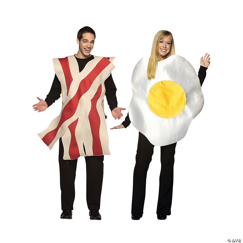 Adult Bacon & Egg Couples Costume Image