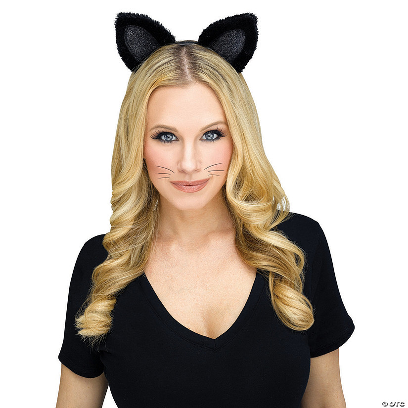 Adult Black Cat Headband Image