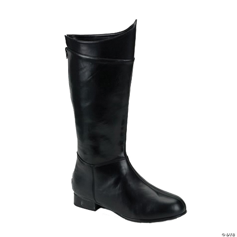 Adult Black Superhero Boot Medium 10-11 Image