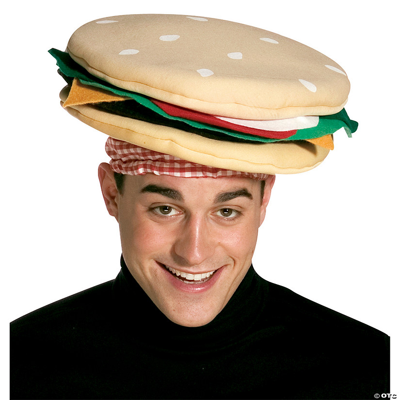 Adult Cheeseburger Hat Image