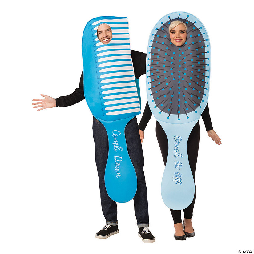 Adult Comb and Brush Couple Costumes Image