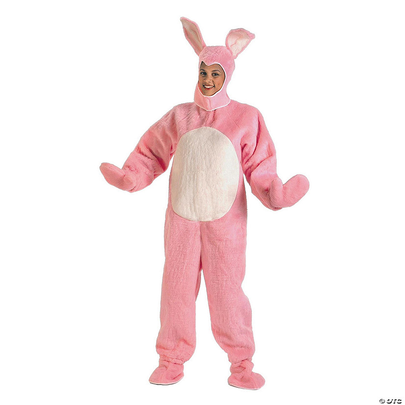 Adult Easter Bunny Suit with Bunny Hood Costume Image