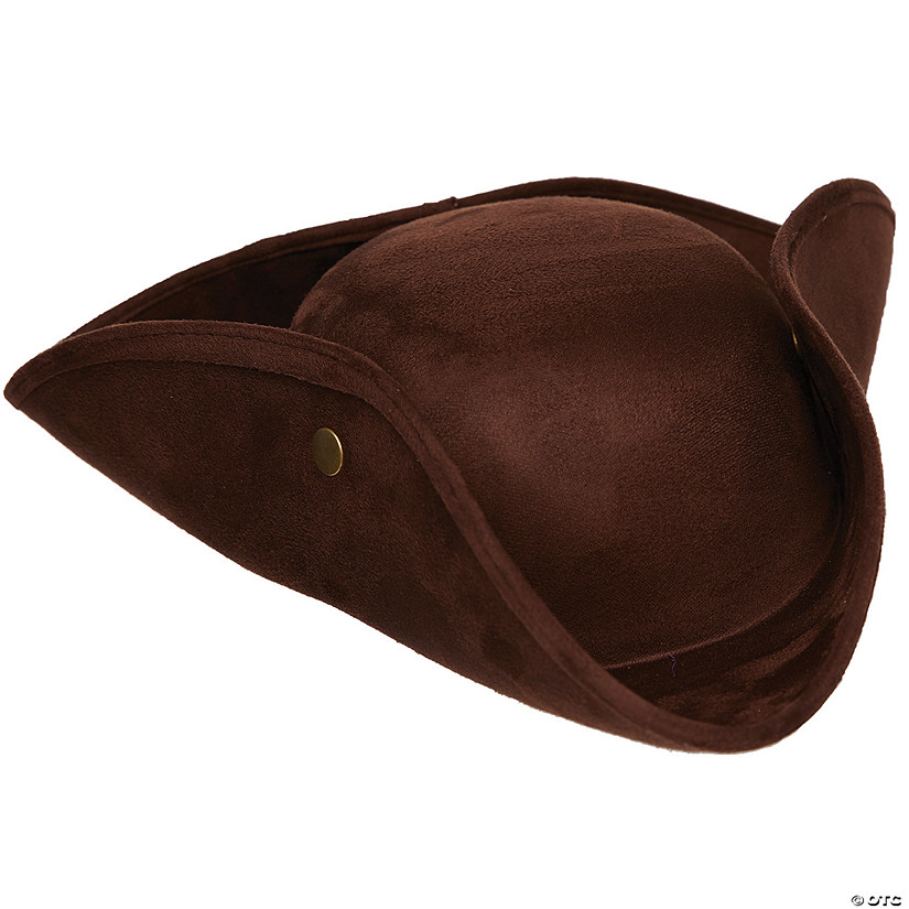 Adult Faux Suede Tricorn Hat Image