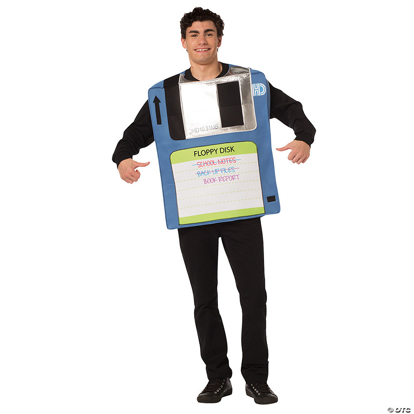 Adult Floppy Disk Costume Image