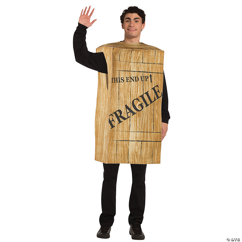 Adult Fragile Crate Costume Image