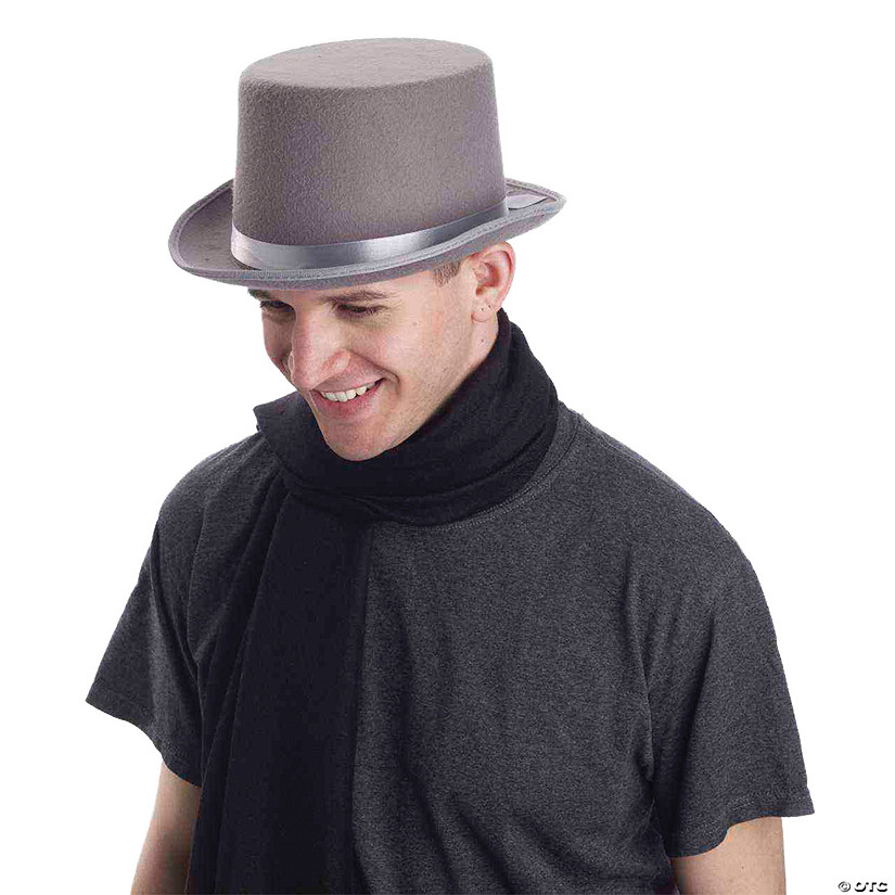 Adult Gray Top Hat Image