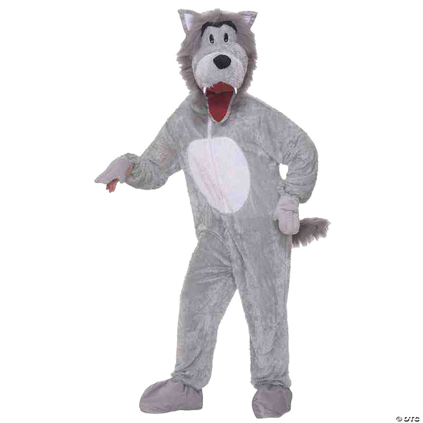 Adult Grey Wolf Mascot Image