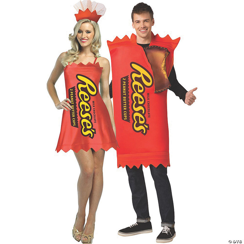 Adult Hershey's Reeses Couple Costumes Image
