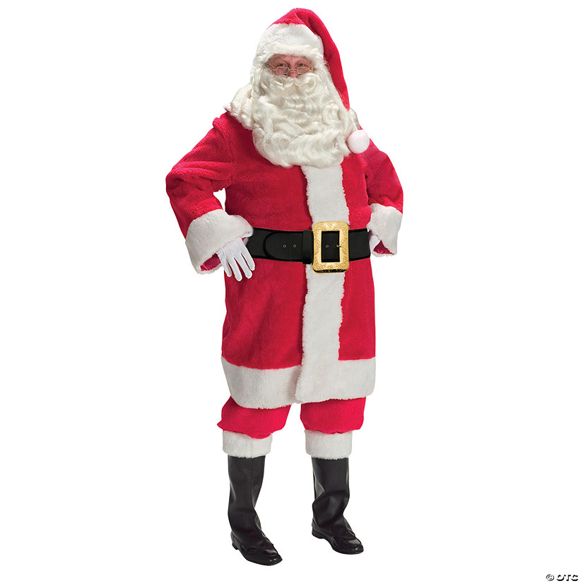 Adult Men&#8217;s Deluxe Father Christmas Suit Costume Image