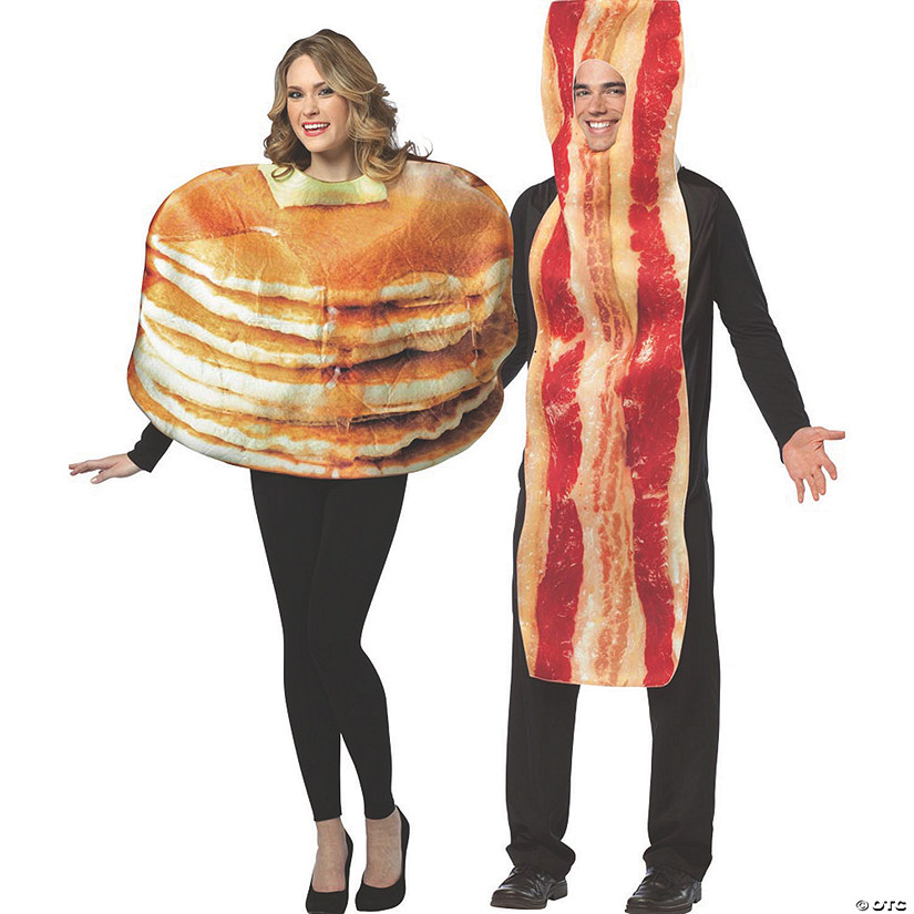 Adult Pancakes & Bacon Couples Costumes Image