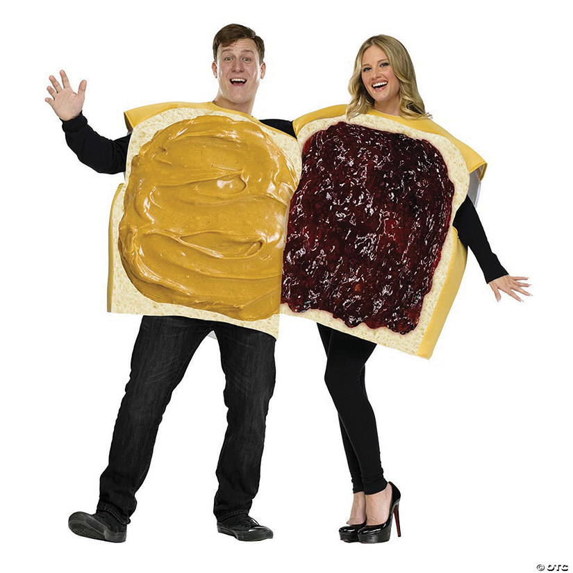 Adult Peanut Butter and Jelly Couples Costume Image