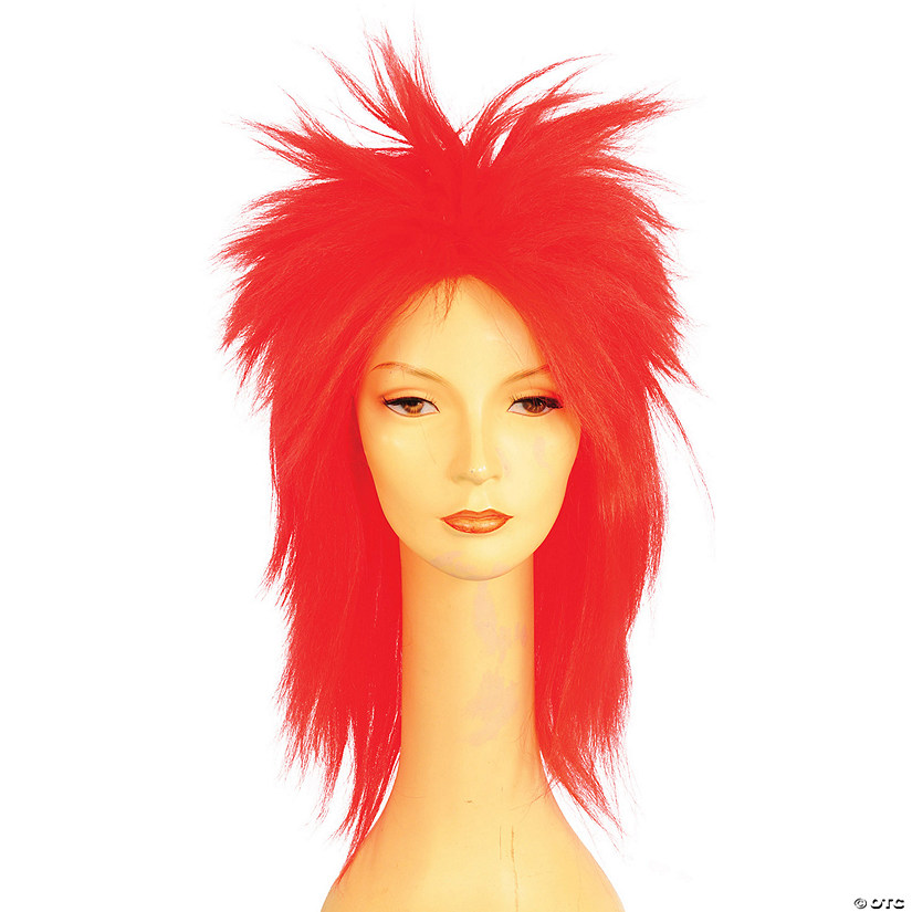 Adult Punk Fright Wig Bright Cartoon Red Image