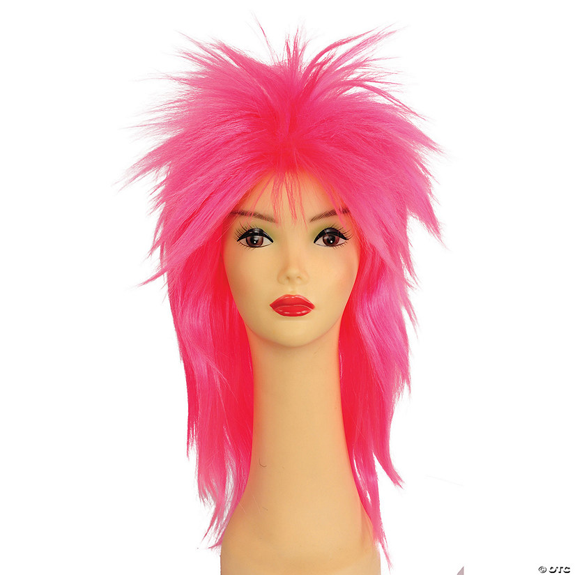Adult Punk Fright Wig Hot Pink Image