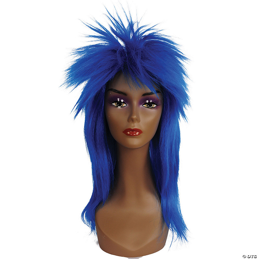Adult Punk Fright Wig Royal Blue Image