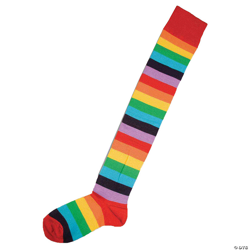 Adult Rainbow Clown Socks Image