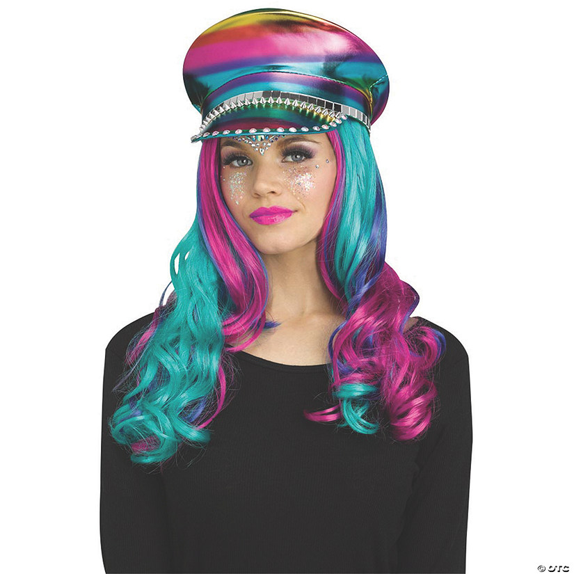 Adult Rainbow Festival Hat Image