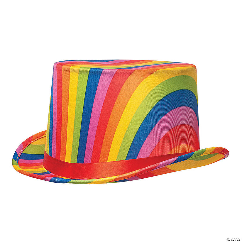 Adult Rainbow Top Hat Image