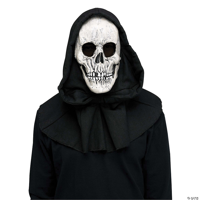 Adult Reaper Horror Mask with Black Shroud Image
