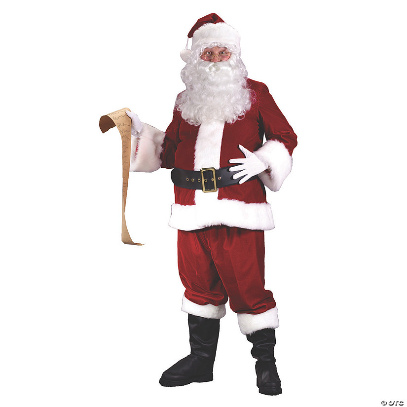 Adult&#8217;s Plus Size Ultra Velvet Santa Suit Costume - 3XL Image
