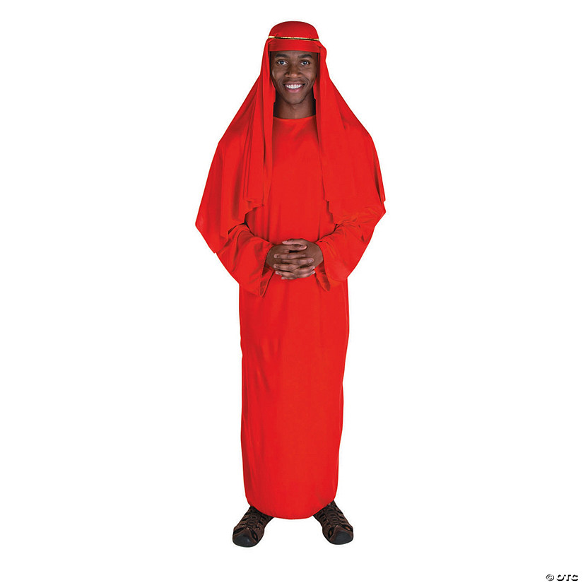 Adult&amp;#8217;s Red Nativity Robe &amp; Headpiece Image