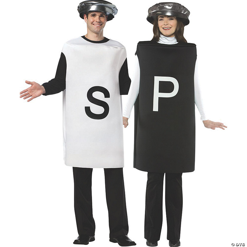 Adult Salt and Pepper Couple Costumes Image