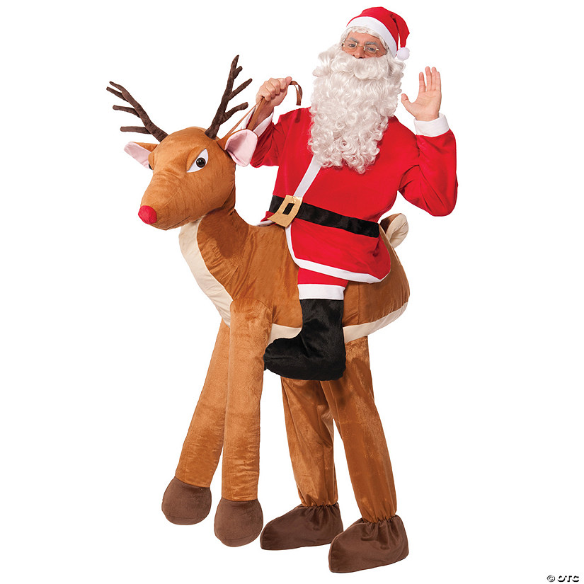 Adult Santa Ride A Reindeer Costume Image
